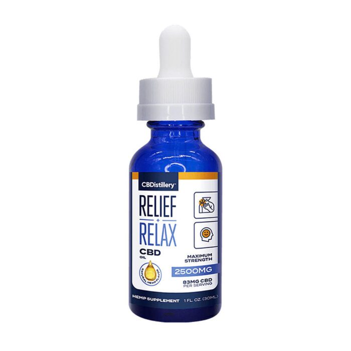 CBDistillery Relief and Relax CBD Oil 2500mg Maximum Strength