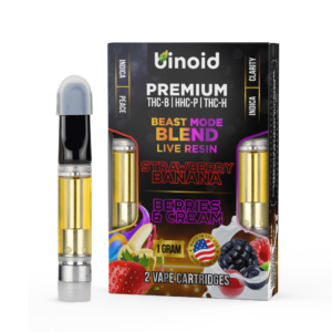 Live Resin Beast Mode Blend Vape Cart HHCP THCB THCH Indica Cartridge Strawberry Banana Berries Cream Dragon Buy online where to best place near me 1 gram how to 2 Pack Combo