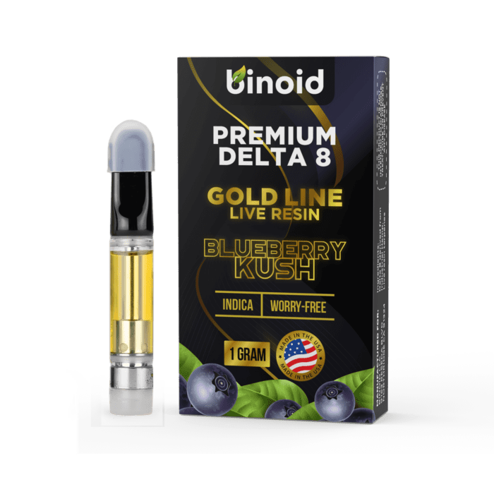 Delta 8 Live Resin Vape Cartridge - Blueberry Kush